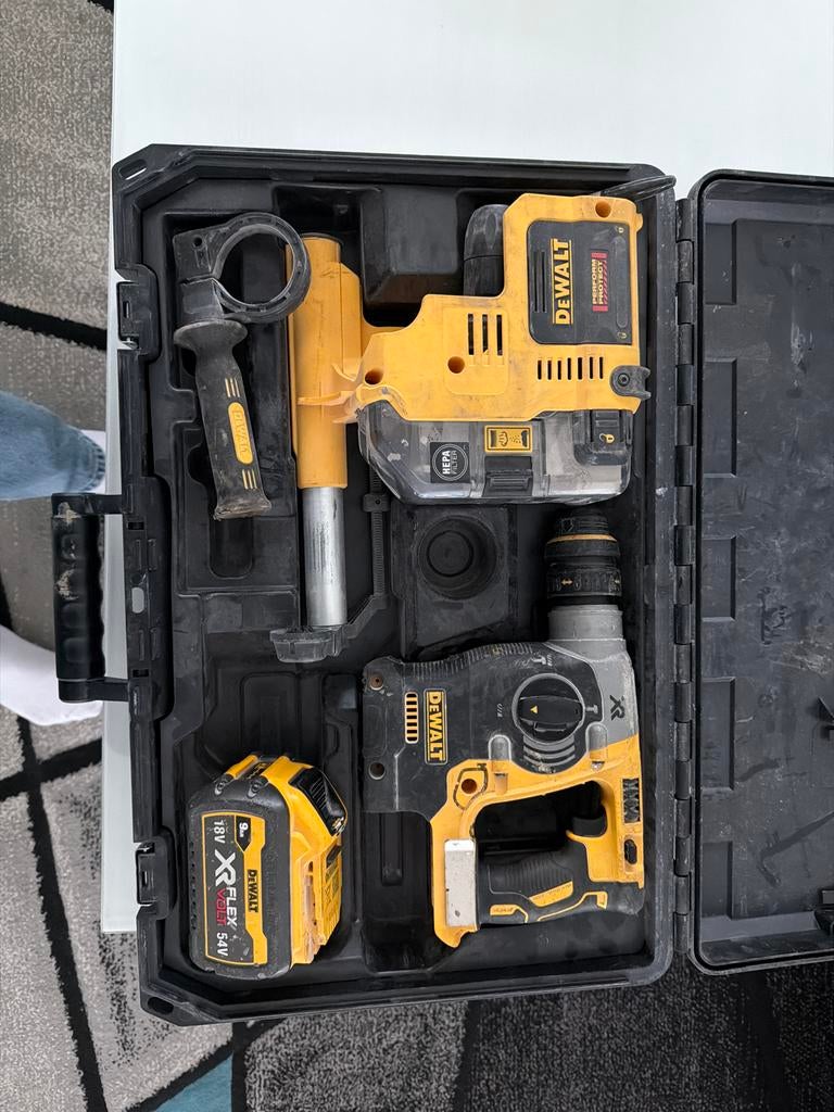 DeWalt Boorhamer met accu en koffer, Doe-het-zelf en Verbouw, Gereedschap | Boormachines, Boor- en/of Breekhamer, Ophalen of Verzenden
