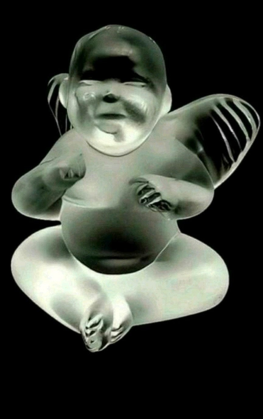 Lalique Cherubijn, Antiek en Kunst, Antiek | Glas en Kristal, Ophalen of Verzenden