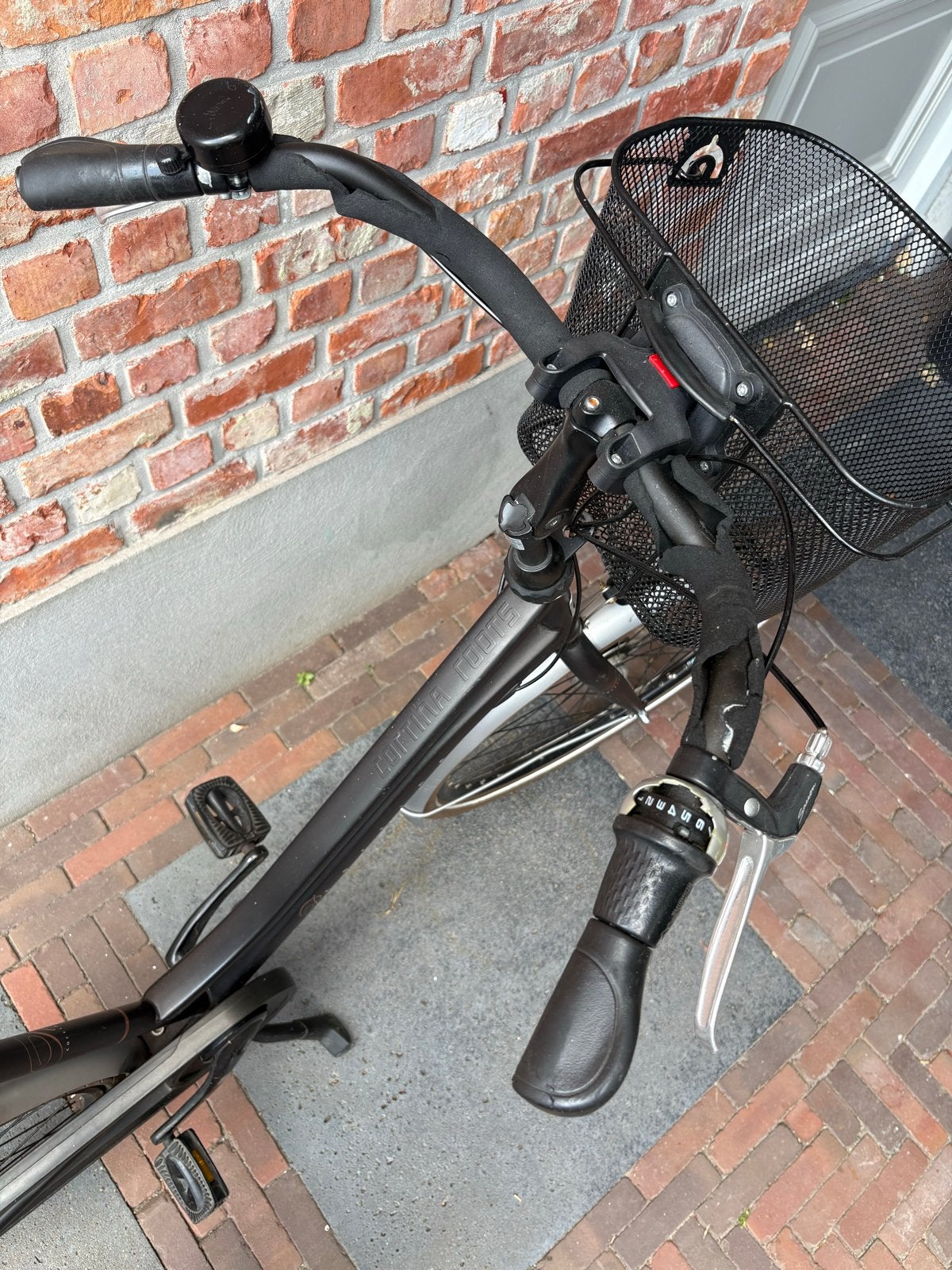 Cortina Roots moederfiets matzwart - opknapper, Fietsen en Brommers, Ophalen, Dubbele standaard, 0 zitjes, Trommelrem