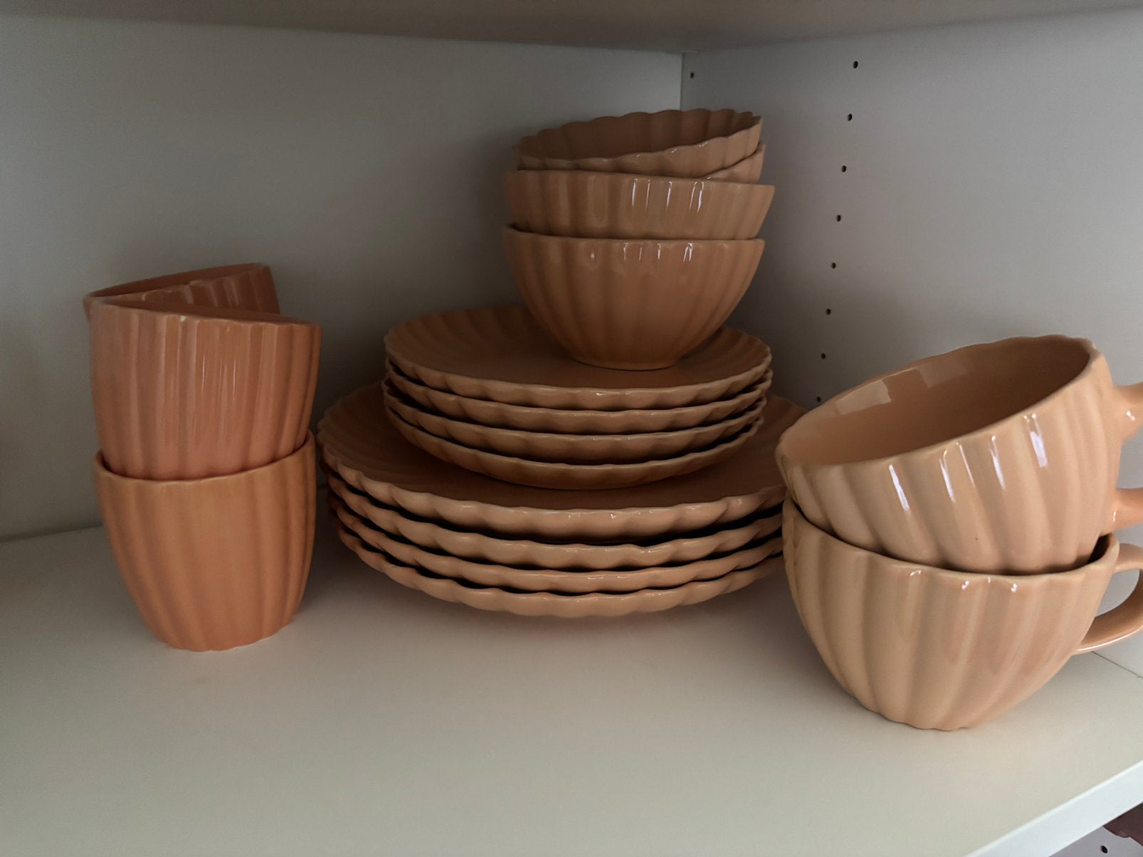 servies koraal bloem xenos, Huis en Inrichting, Ophalen of Verzenden, Nieuw, Aardewerk, Compleet servies