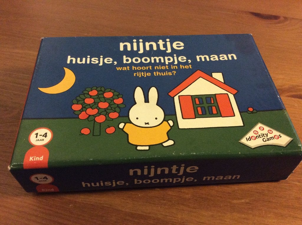 Nijntje: Huisje, boompje, Maan. kaartspel voor leeftijd 1-4, Een of twee spelers, Ophalen of Verzenden, Gebruikt, Identity Games