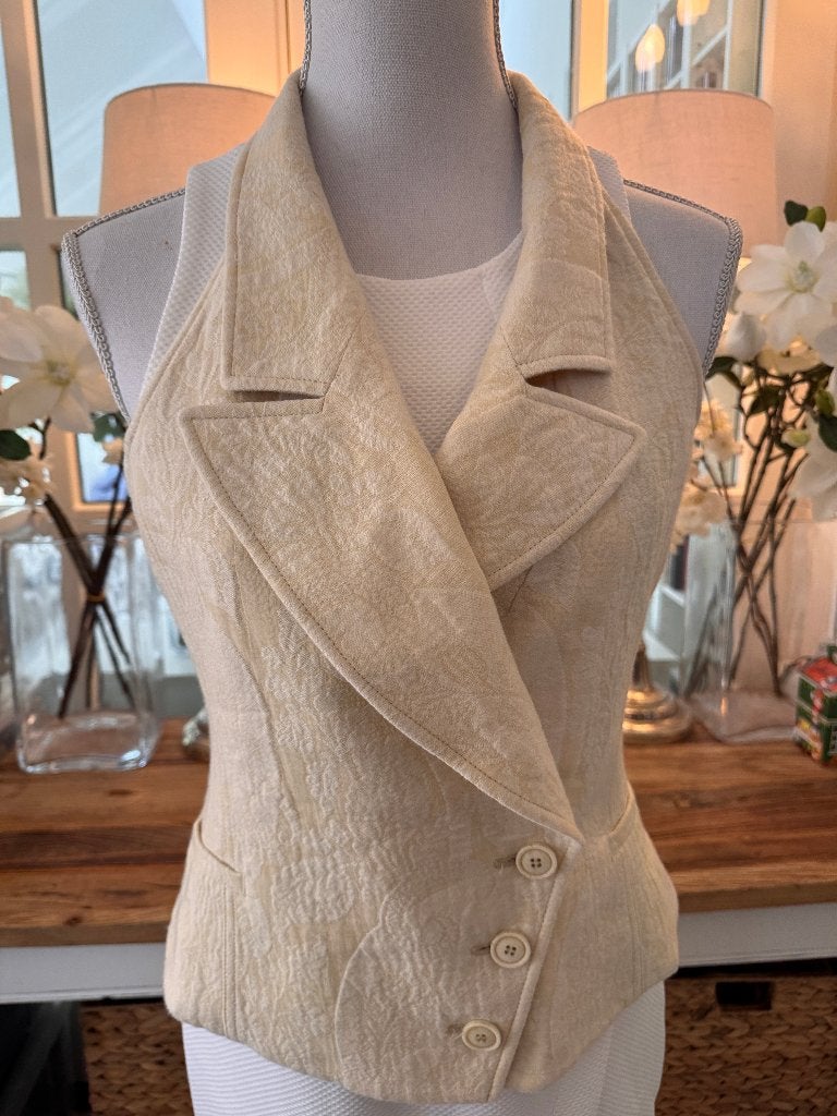 Nieuw Crème-Beige gilet/vestje Erny van Reijmersdal, 38/M, Verzenden, Nieuw, Maat 38/40 (M), Beige