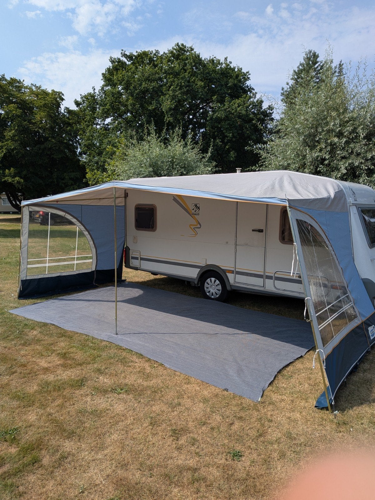Hobby luifel voor caravan maat 12 inclusief 2 zijwanden., Ophalen of Verzenden, Zo goed als nieuw, Ten Cate All Season 200g/m2