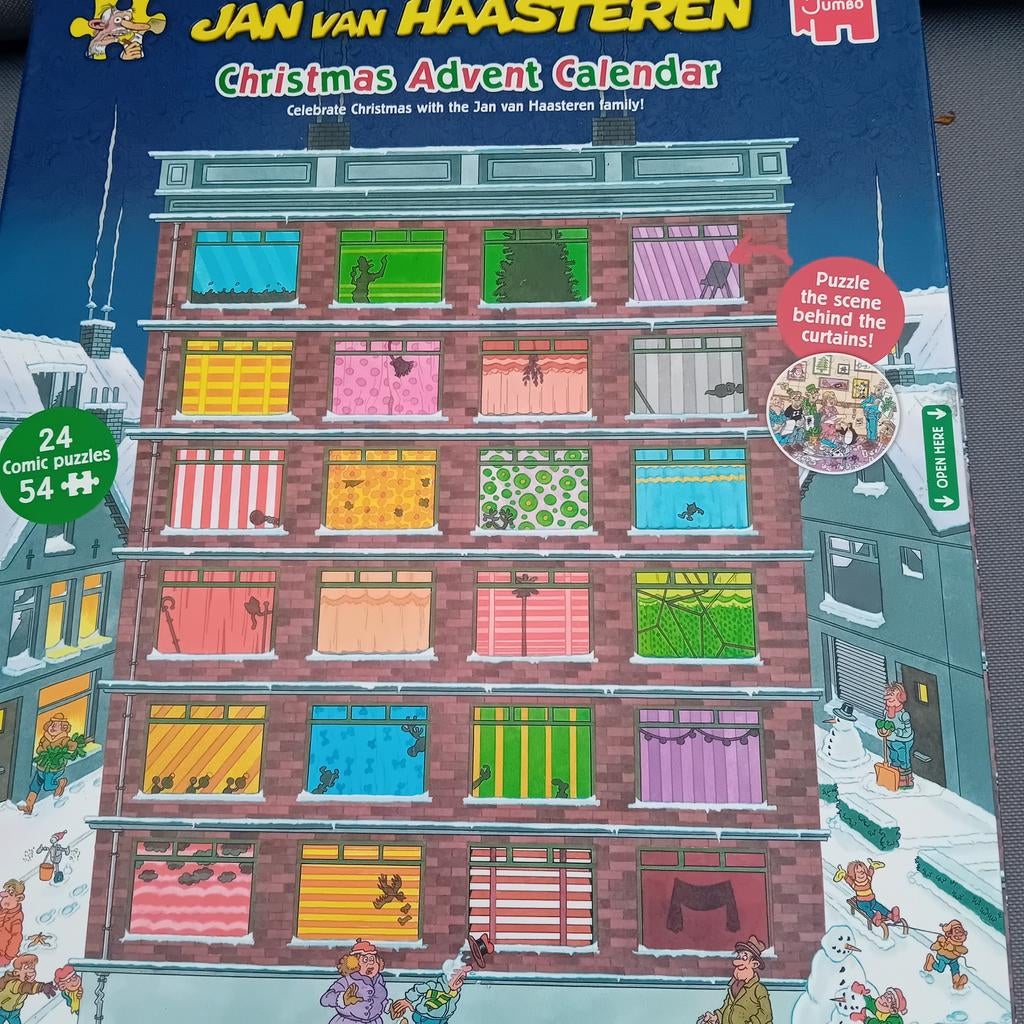 Jan van haasteren advent calender, Ophalen of Verzenden, 500 t/m 1500 stukjes, Zo goed als nieuw