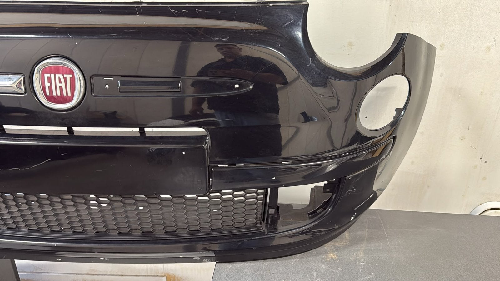 Voorbumper Fiat 500 – Origineel – incl. grille, Ophalen, Voor, Fiat, Bumper
