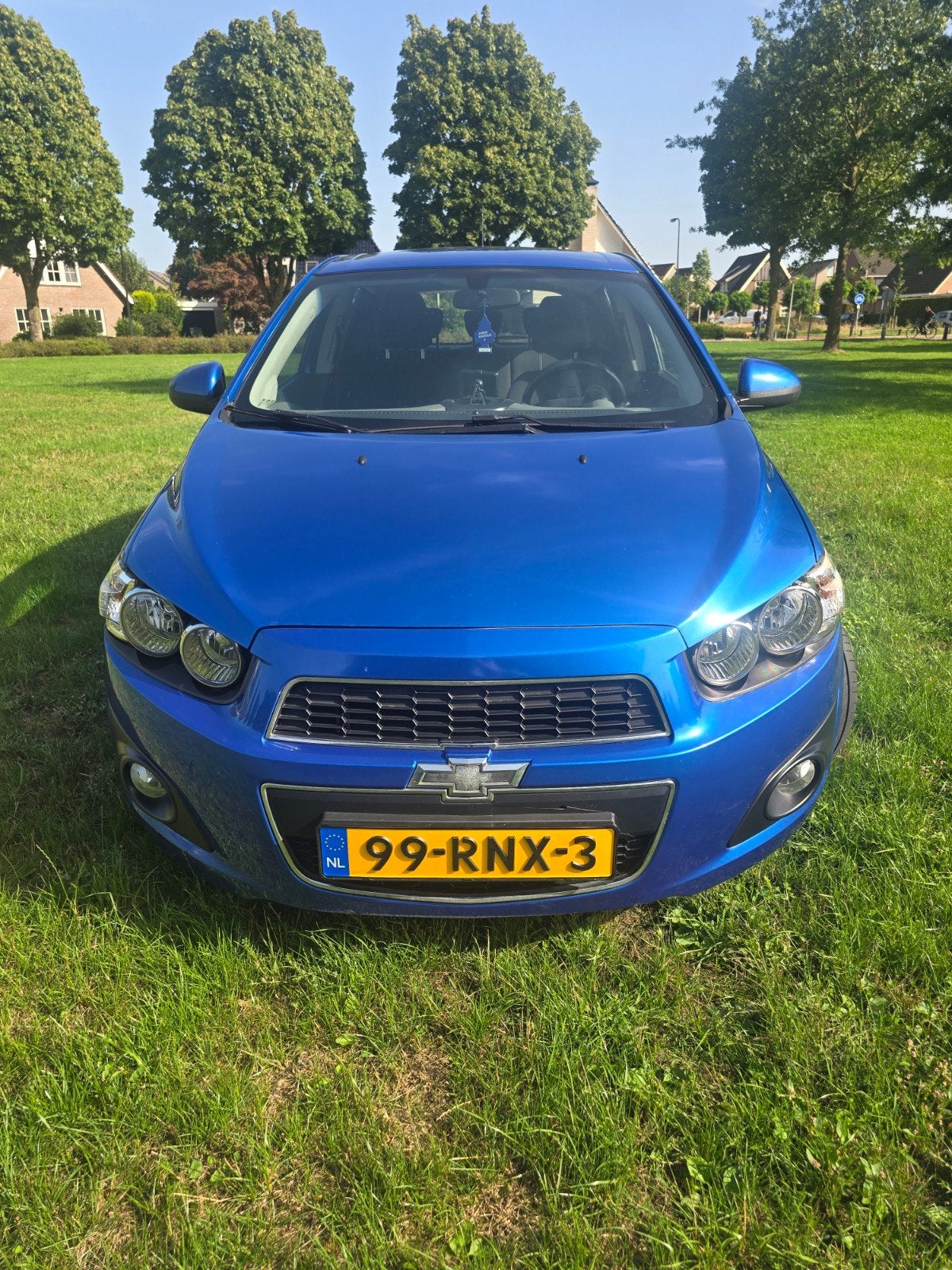 Chevrolet Aveo 1.4 LTZ 5D 2011 lees beschrijving goed!, Auto's, Voorwielaandrijving, Euro 5, 4 cilinders, Blauw
