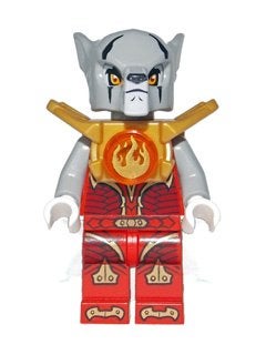 LEGO LEGENDS OF CHIMA loc089 Worriz - Fire Chi, Armor, Gebruikt, Overige thema's, Lego, Ophalen of Verzenden