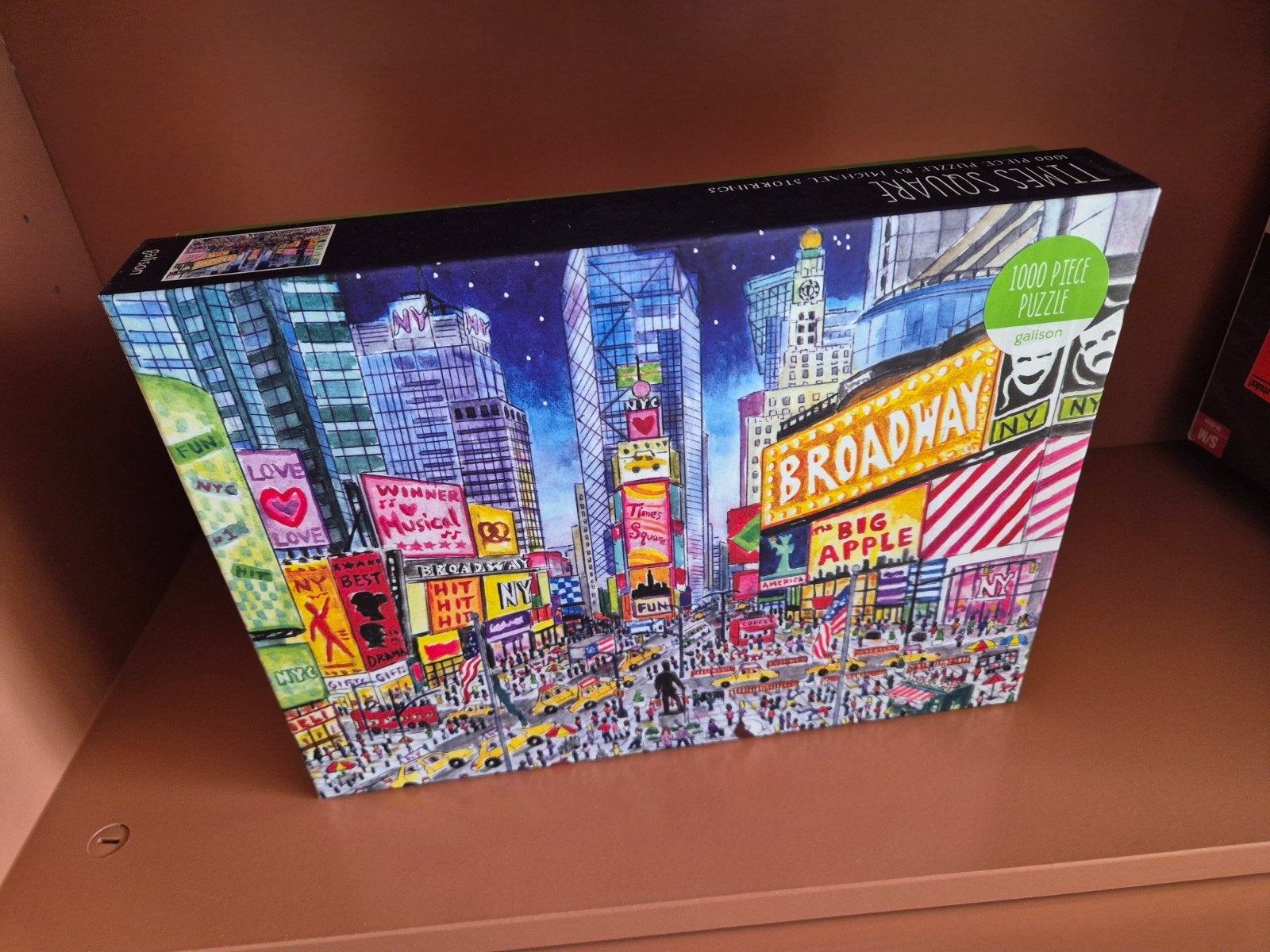Galison Times Square Puzzel - 1000 stukjes, Ophalen of Verzenden, 500 t/m 1500 stukjes, Zo goed als nieuw, Legpuzzel