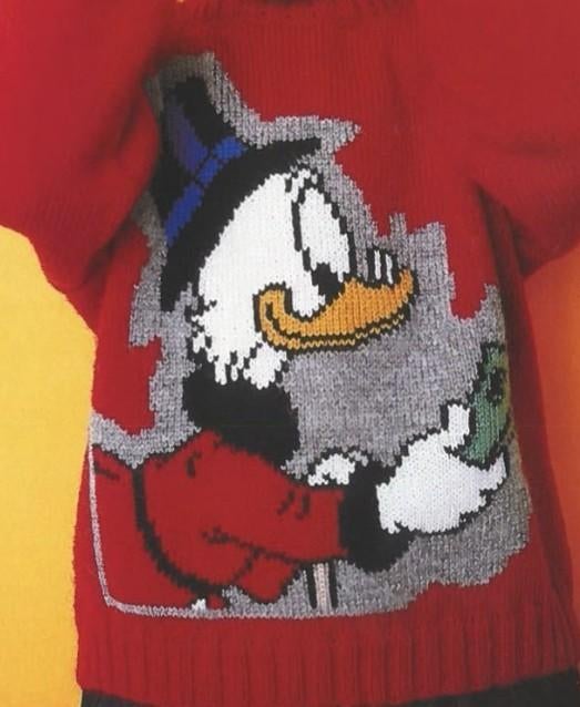 Dagobert Duck trui breipatroon, Hobby en Vrije tijd, Breien en Haken, Ophalen of Verzenden, Zo goed als nieuw, Breien, Patroon of Boek