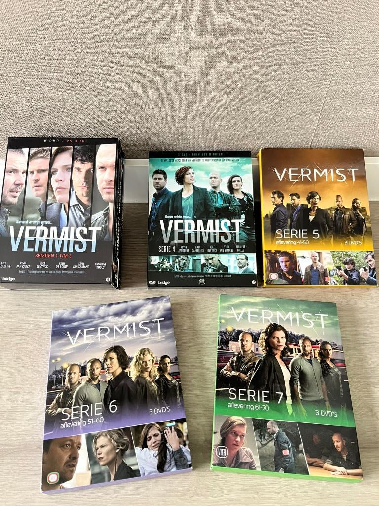 Dvd politieserie: Vermist, alle 7 seizoenen. Nieuwstaat!, Alle leeftijden, Ophalen, Zo goed als nieuw, Actie en Avontuur