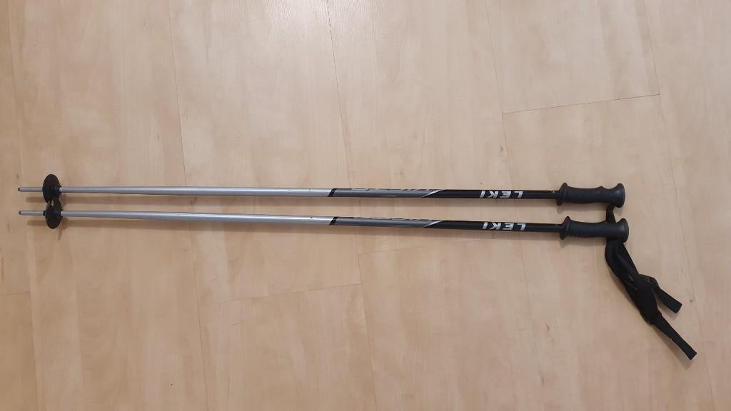 Skistokken: Leki Vista, 120cm, Sport en Fitness, Skiën en Langlaufen, Stokken, 100 tot 140 cm, Zo goed als nieuw, Skiën