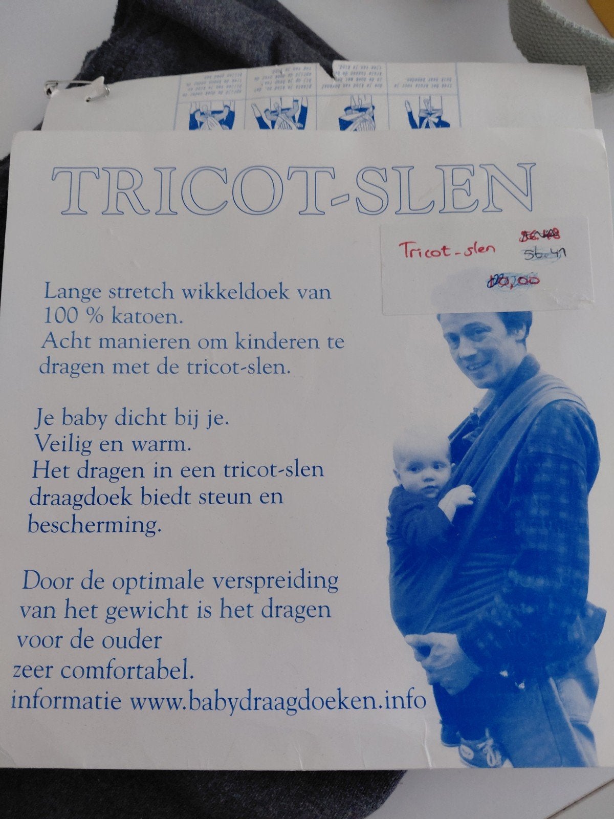 Tricot-Slen Draagdoek - Grijs - Zo goed als nieuw, Overige merken, Draagdoek, Ophalen of Verzenden, Zo goed als nieuw