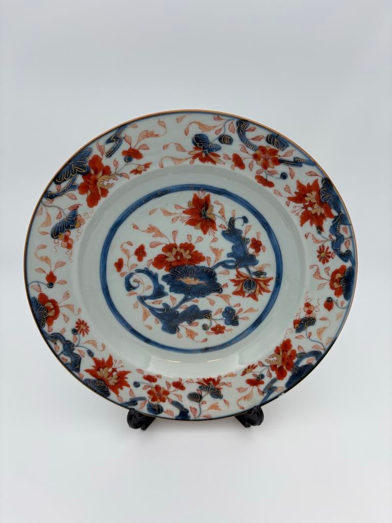 Antiek Chinees porseleinen bord, Imari stijl, 6 stuks, Antiek en Kunst, Ophalen
