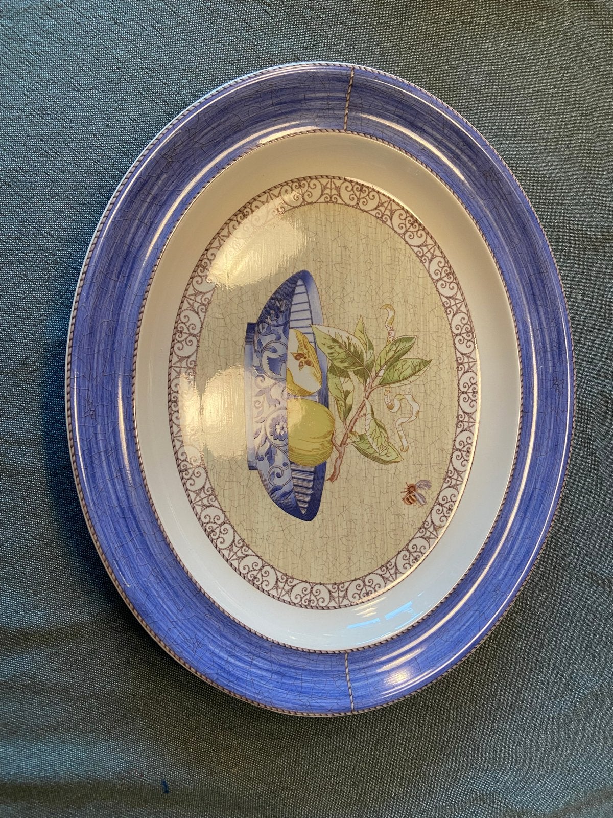Wedgwood Sarah's Garden Ovale Schaal, Ophalen, Zo goed als nieuw, Porselein, Schaal of Schalen
