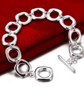Dames 925 sterling zilveren armband, Ophalen of Verzenden, Nieuw, Zilver, Zilver