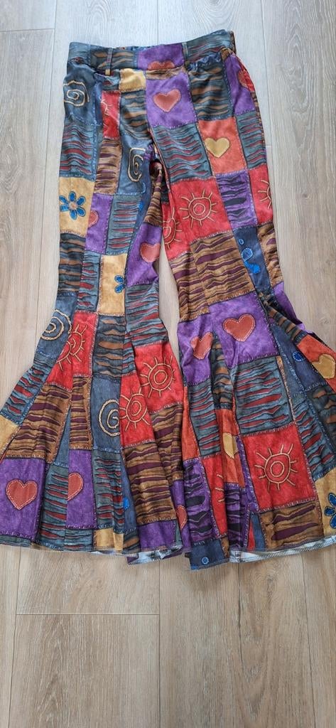 Vrolijke flower power Broek Dames - Hippie mt xs zgan, Overige kleuren, Ophalen of Verzenden, Maat 34 (XS) of kleiner, Lang