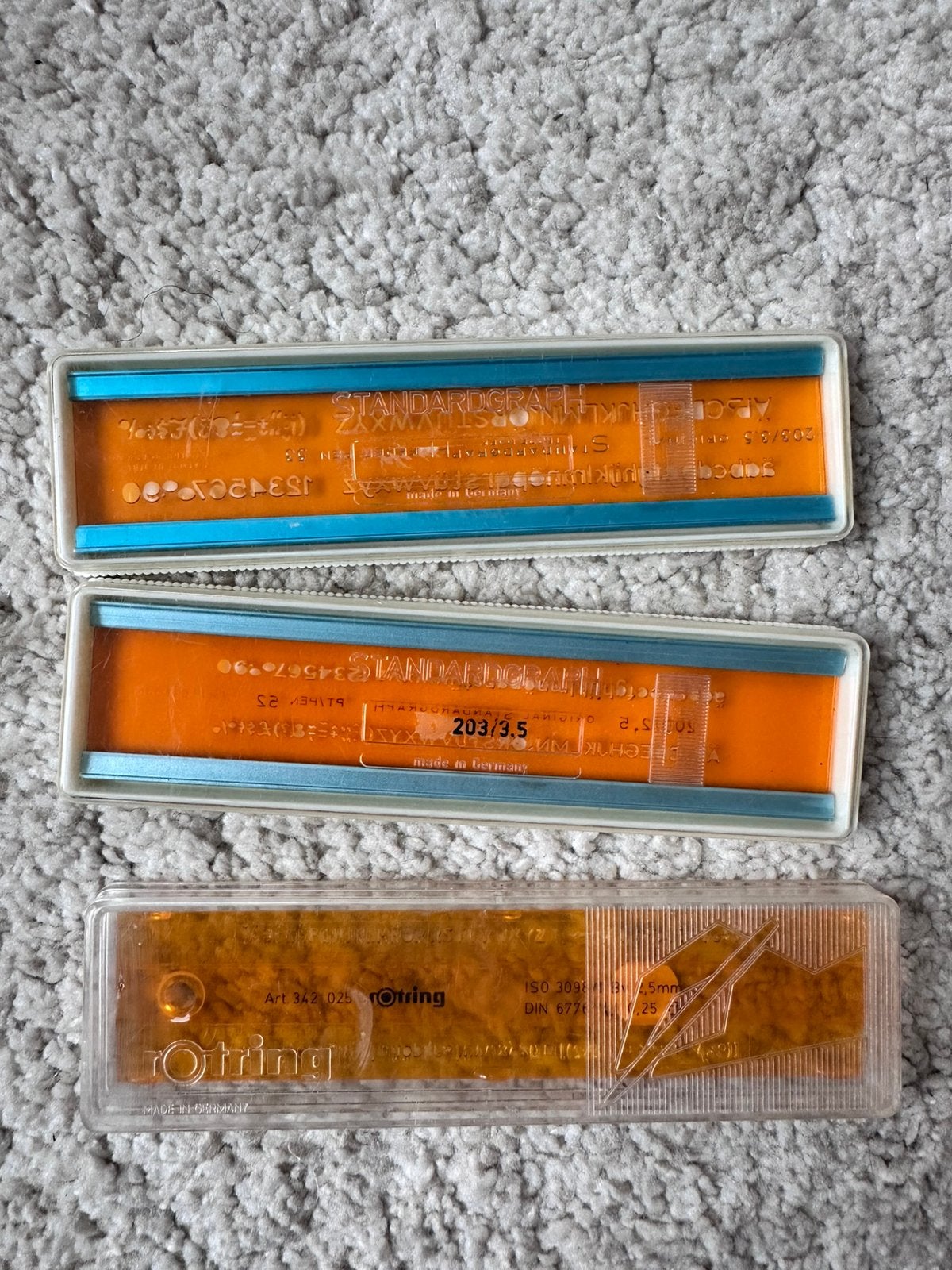 Rotring lettersjablonen en Linex Lineaal, Ophalen of Verzenden, Gebruikt