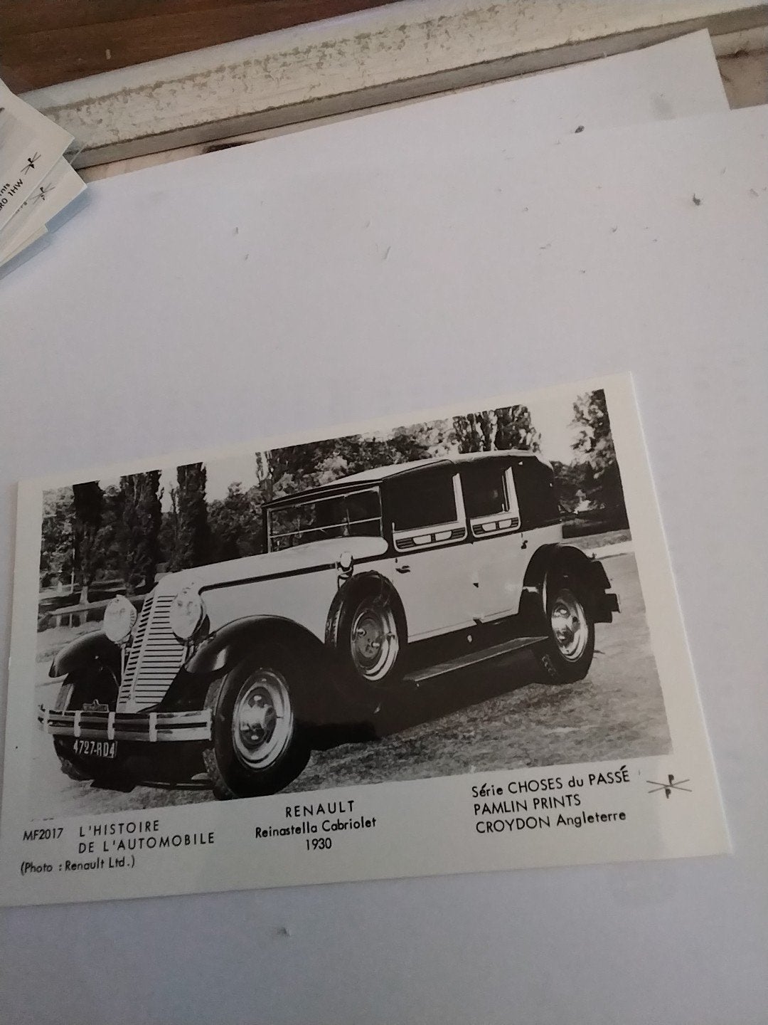 Ansichtkaart Renault Reinastella Cabriolet 1930, Verzamelen, Ophalen of Verzenden, 1980 tot heden