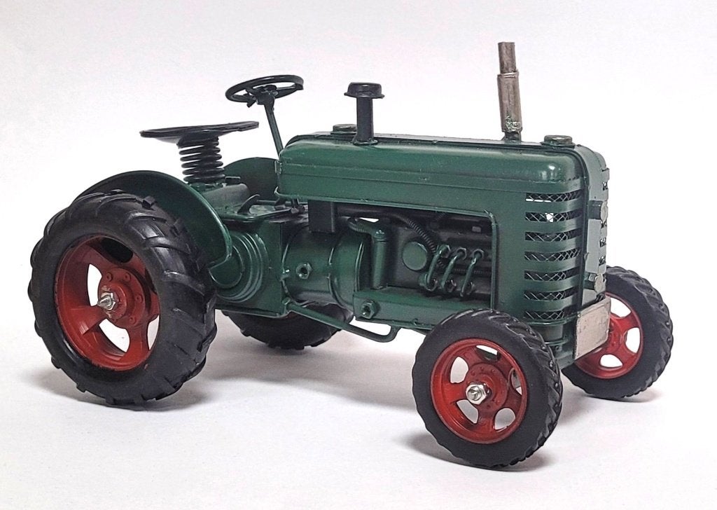 Groene tractor donker trekker miniatuur model metaal deco, Overige merken, Info@deconoord.nl, Auto, Deco Noord