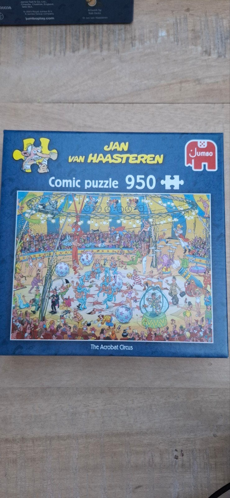 Jan van Haasteren Comic Puzzel - The Acrobat Circus 950, Ophalen of Verzenden, 500 t/m 1500 stukjes, Gebruikt, Legpuzzel