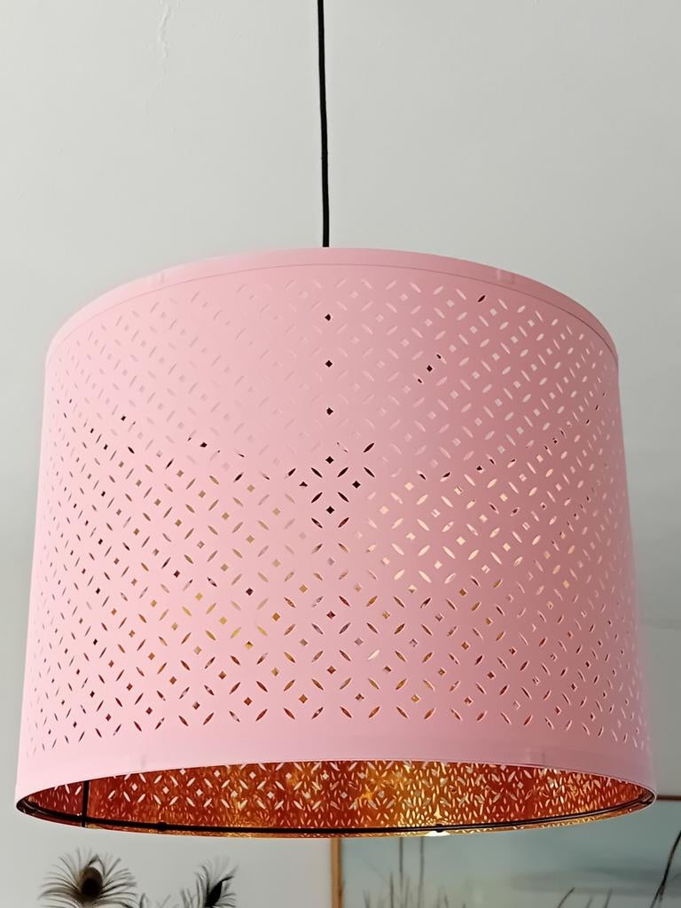 Ikea Nymo lampenkap roze 44 cm, Ophalen, Zo goed als nieuw