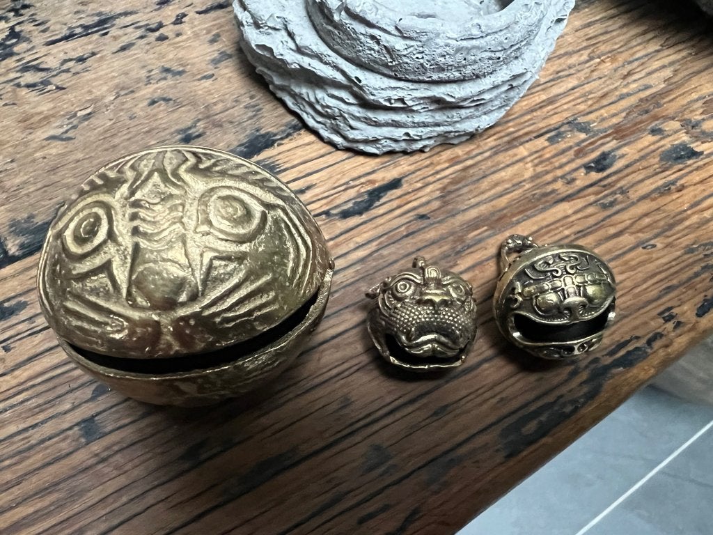 Tibetaanse bel lucky geluksbel Tibet hanger, Verburgt Vintage, Meerkleurig, Nieuw, Ophalen of Verzenden
