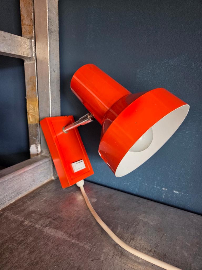 Vintage Retro oranje V&D Herda Wandlamp, lamp, Ophalen, Huis en Inrichting
