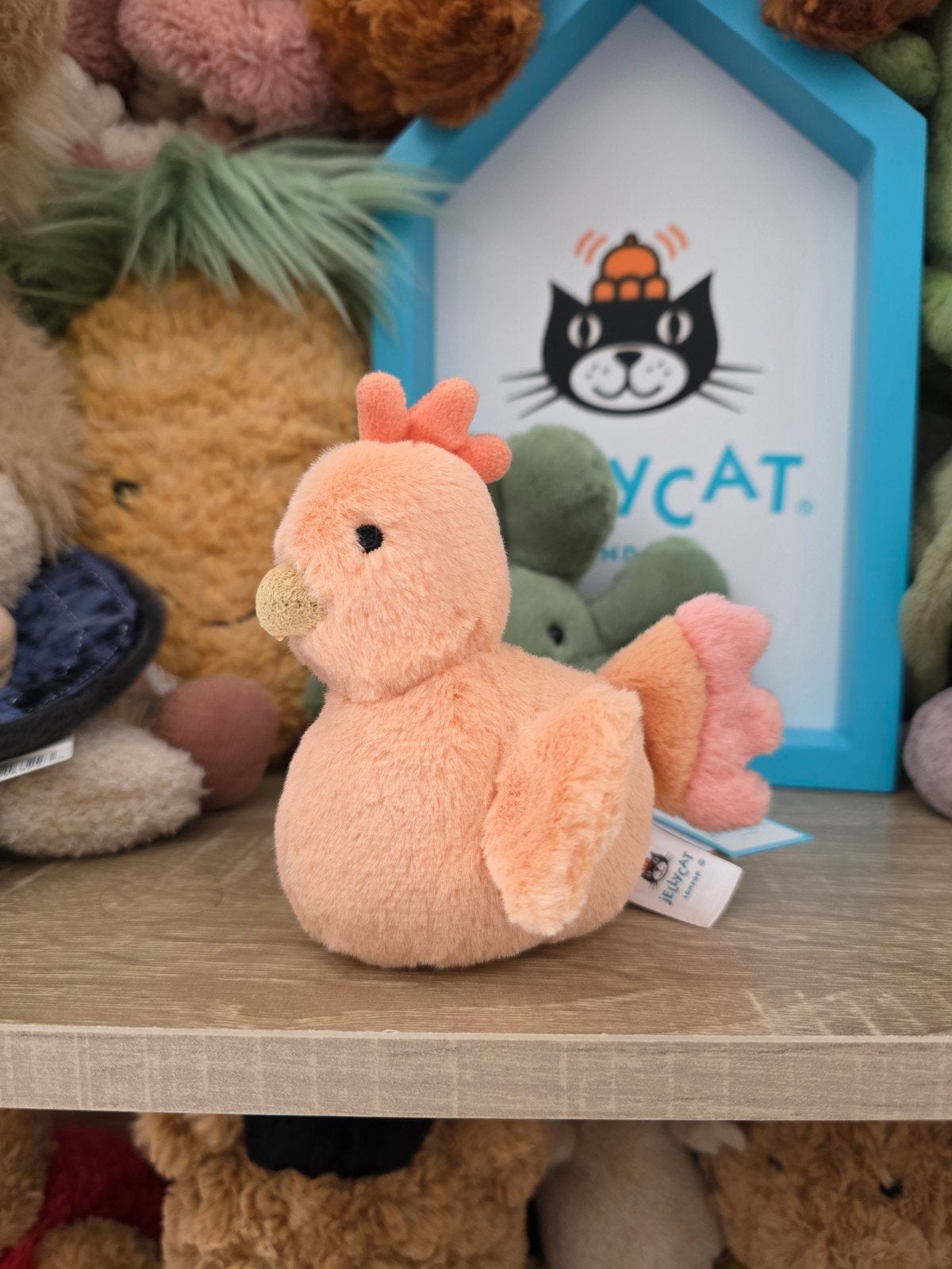 jellycat fluffy kip, Ophalen of Verzenden, Zo goed als nieuw, Overige typen