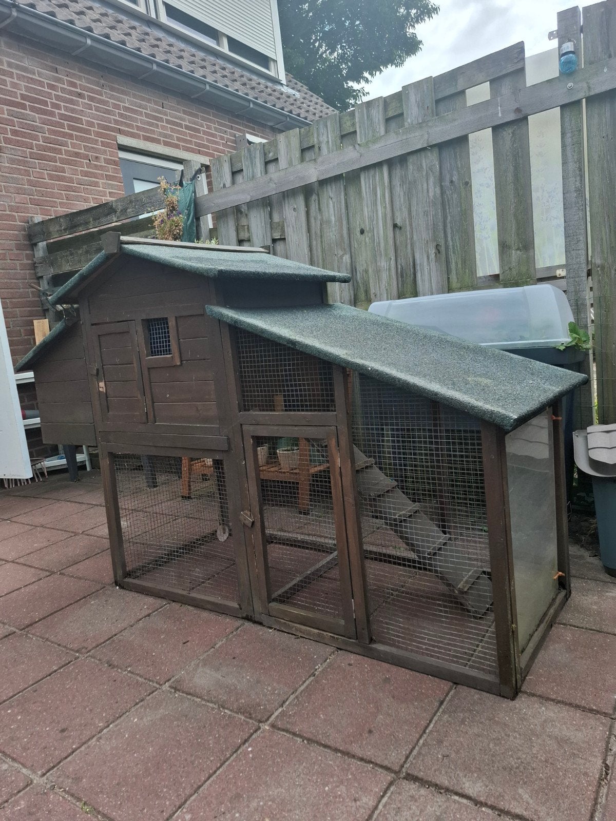 Kippenhok / Konijnenhok met ren – 170  110  65 cm, Dieren en Toebehoren, Ophalen, Gebruikt, Kippenhok of Kippenren