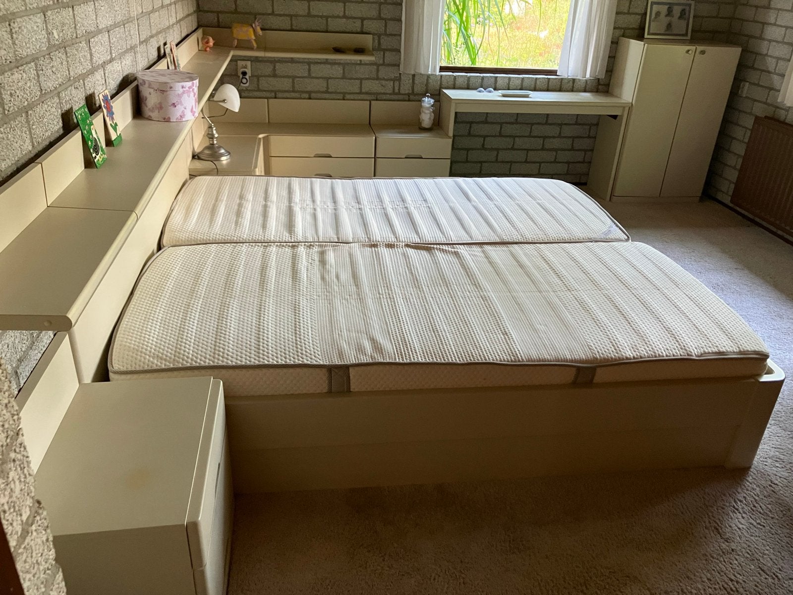 Complete Hulsta slaapkamerinrichting - Wit Hout, Huis en Inrichting, Ophalen, Gebruikt, Tweepersoons