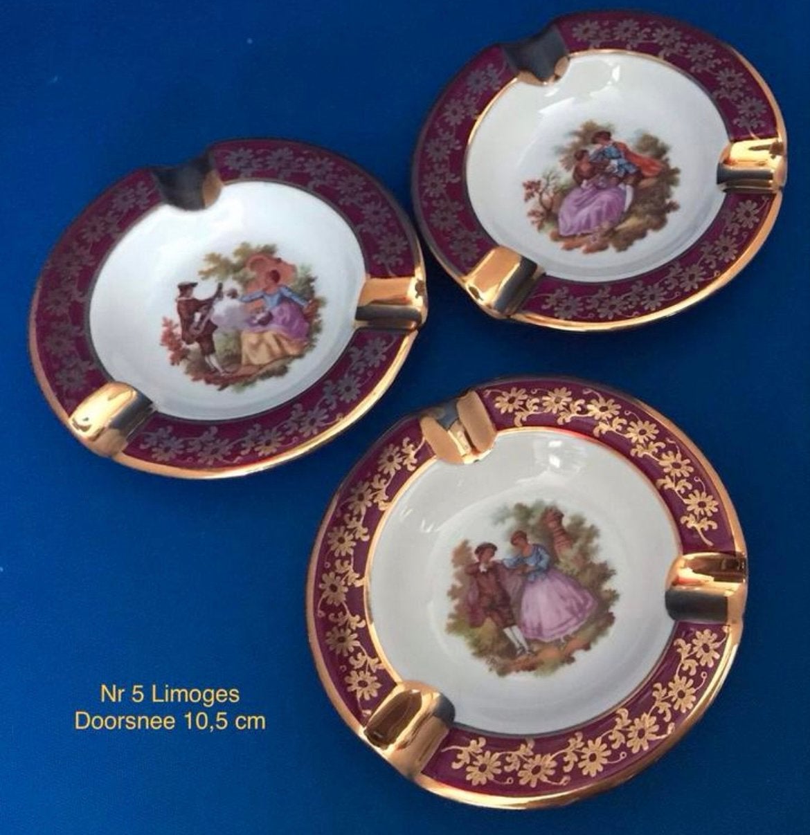 Limoges Porseleinen Asbakjes (10,- per stuk), Ophalen of Verzenden, Zo goed als nieuw, Porselein