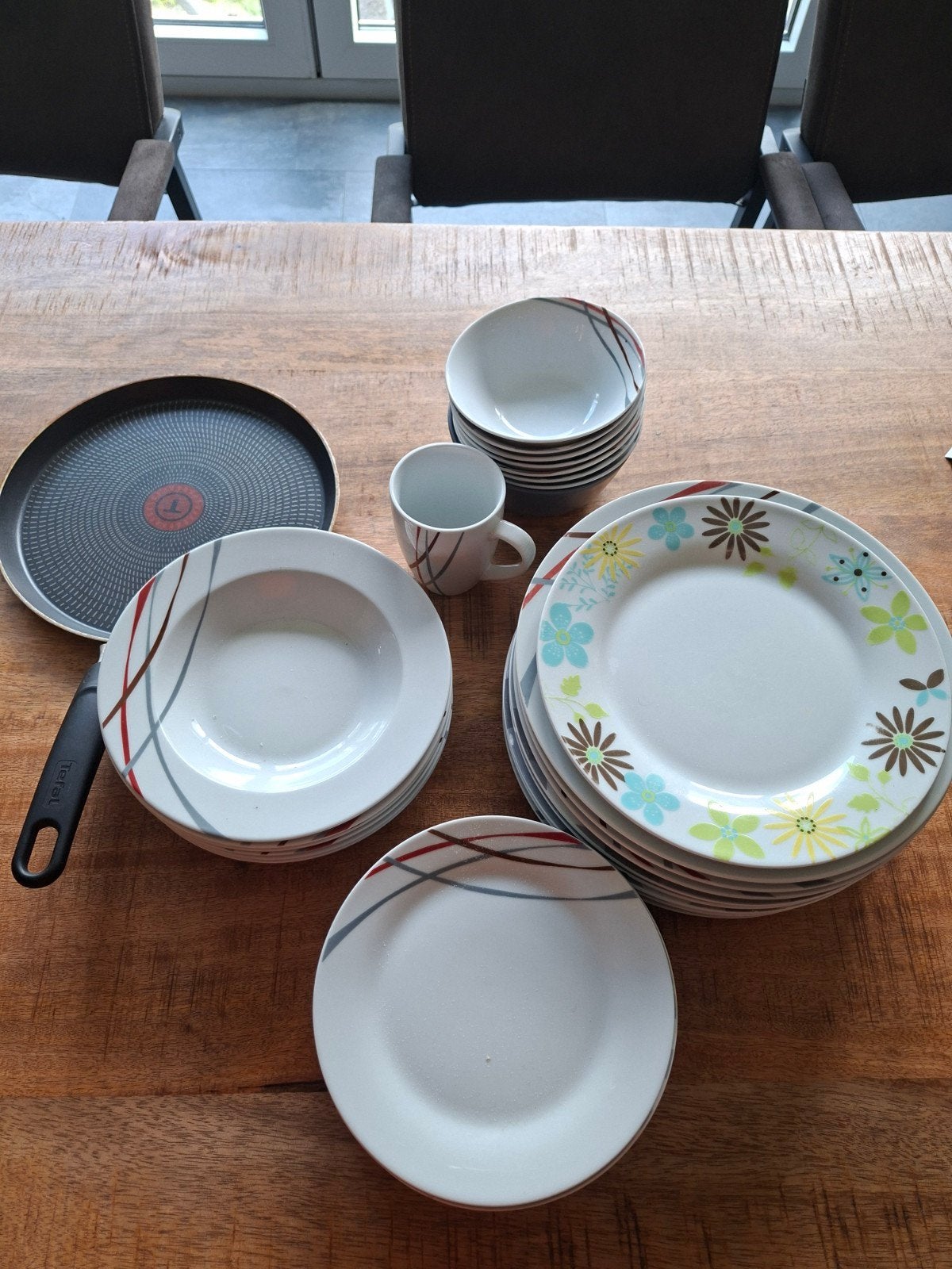 Diverse servies en pan - Gebruikt, Huis en Inrichting, Keuken | Servies, Ophalen, Gebruikt, Overige merken, Keramiek