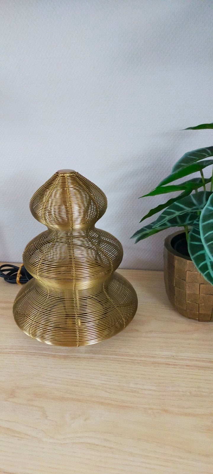 Gouden tafellamp van Light & Living, E27 fitting, Huis en Inrichting, Goud, E27 (groot), Ophalen of Verzenden, Sfeerlamp