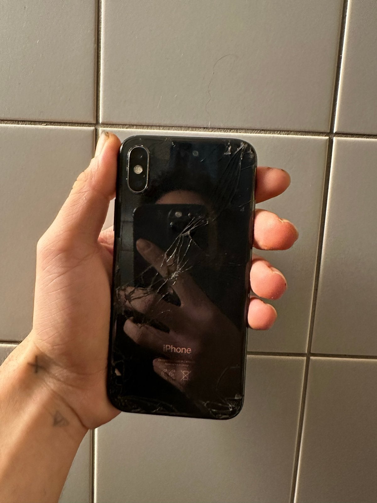 iPhone XS - Werkt perfect, glas gebroken, Telecommunicatie, Ophalen of Verzenden, Gebruikt, IPhone XS, Zonder simlock