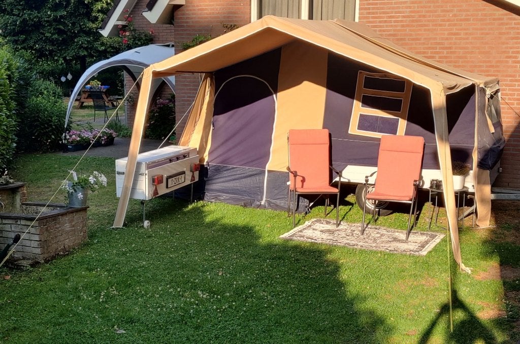 2 persoons vouwwagen Trigano, Ophalen, Trigano, Blauw, Tot en met 2