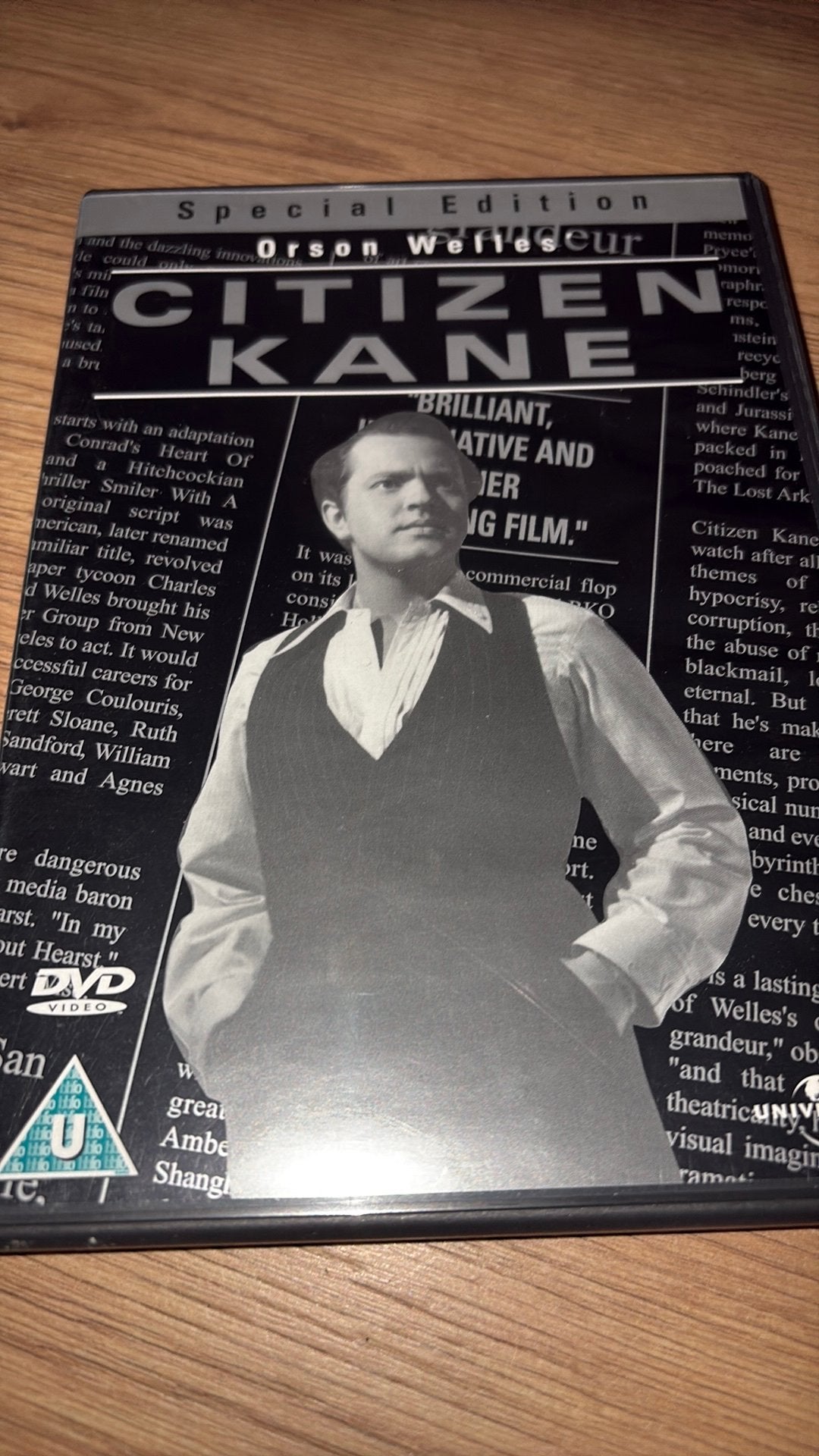 Citizen Kane met Orson Welles. Engels ondertiteld., Vanaf 16 jaar, Ophalen of Verzenden, Zo goed als nieuw, Actie en Avontuur
