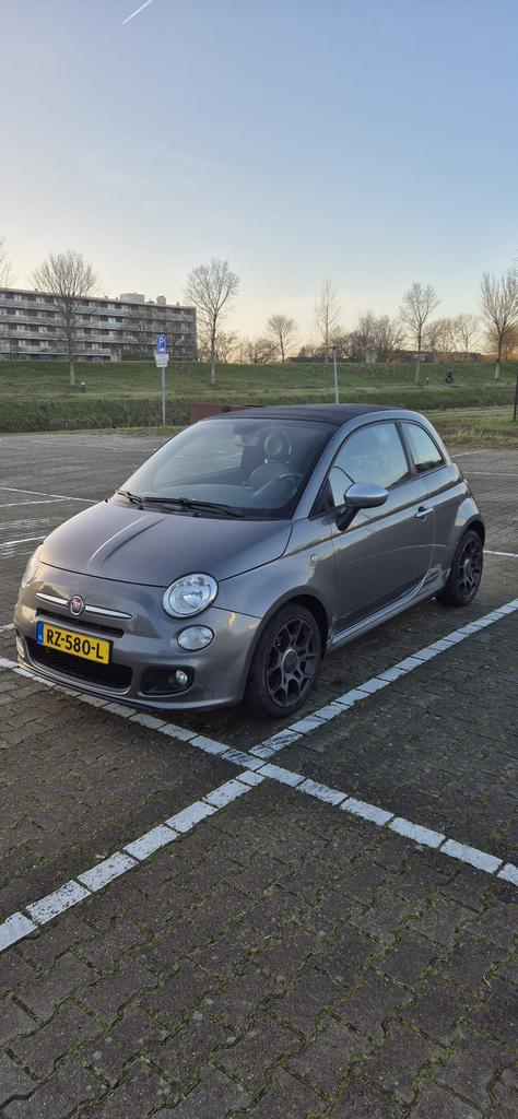 Fiat 500 1.2 C 2015 Grijs, Auto's, Fiat, Particulier, Airconditioning, Bluetooth, Elektrische buitenspiegels, Lederen bekleding