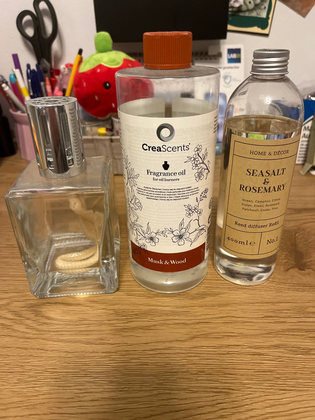 Geurolie en diffuser navulling - Musk & Wood, Seasalt & Rose, Ophalen of Verzenden, Nieuw, Meerkleurig, Kunststof