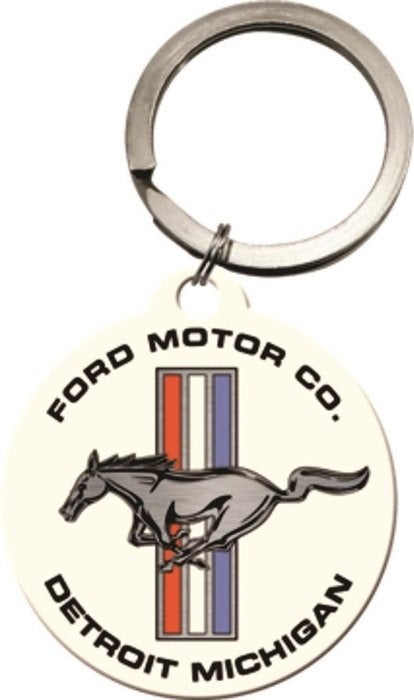 Ford Mustang sleutelhanger van metaal reclame keychain deco