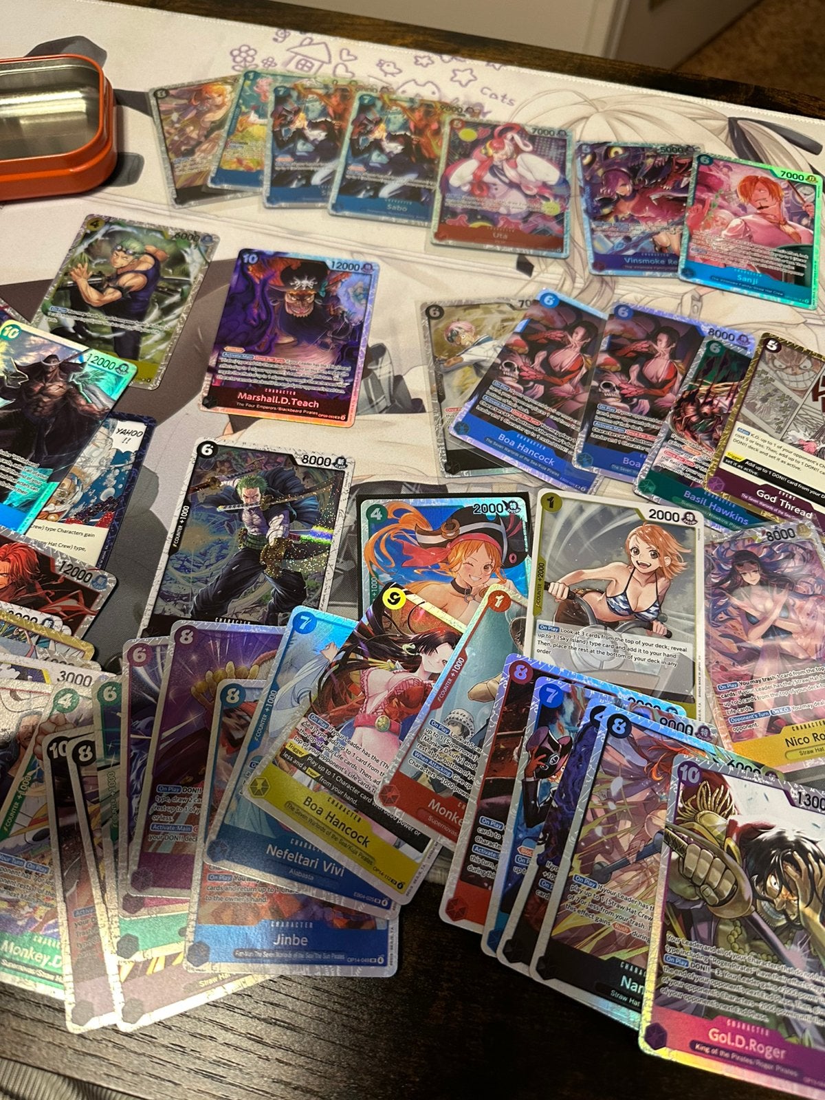 Een Tin Can vol met verschillende SRs optcg, Ophalen of Verzenden, Zo goed als nieuw
