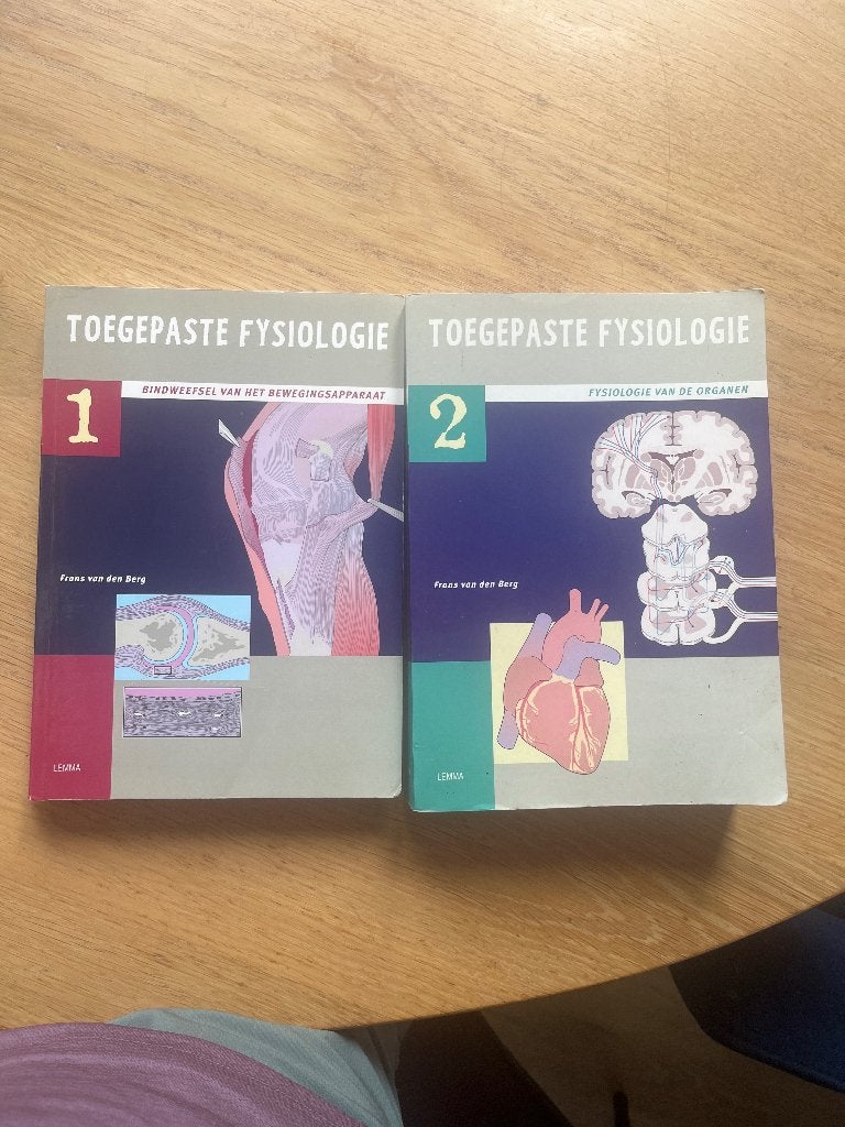 Toegepaste fysiologie 1 en 2  Frans vd berg, Boeken, Frans van den berg, Zo goed als nieuw, Beta, HBO