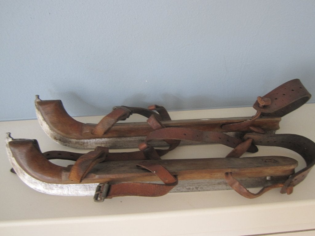 houten schaatsen Z.H., Antiek en Kunst, Ophalen of Verzenden