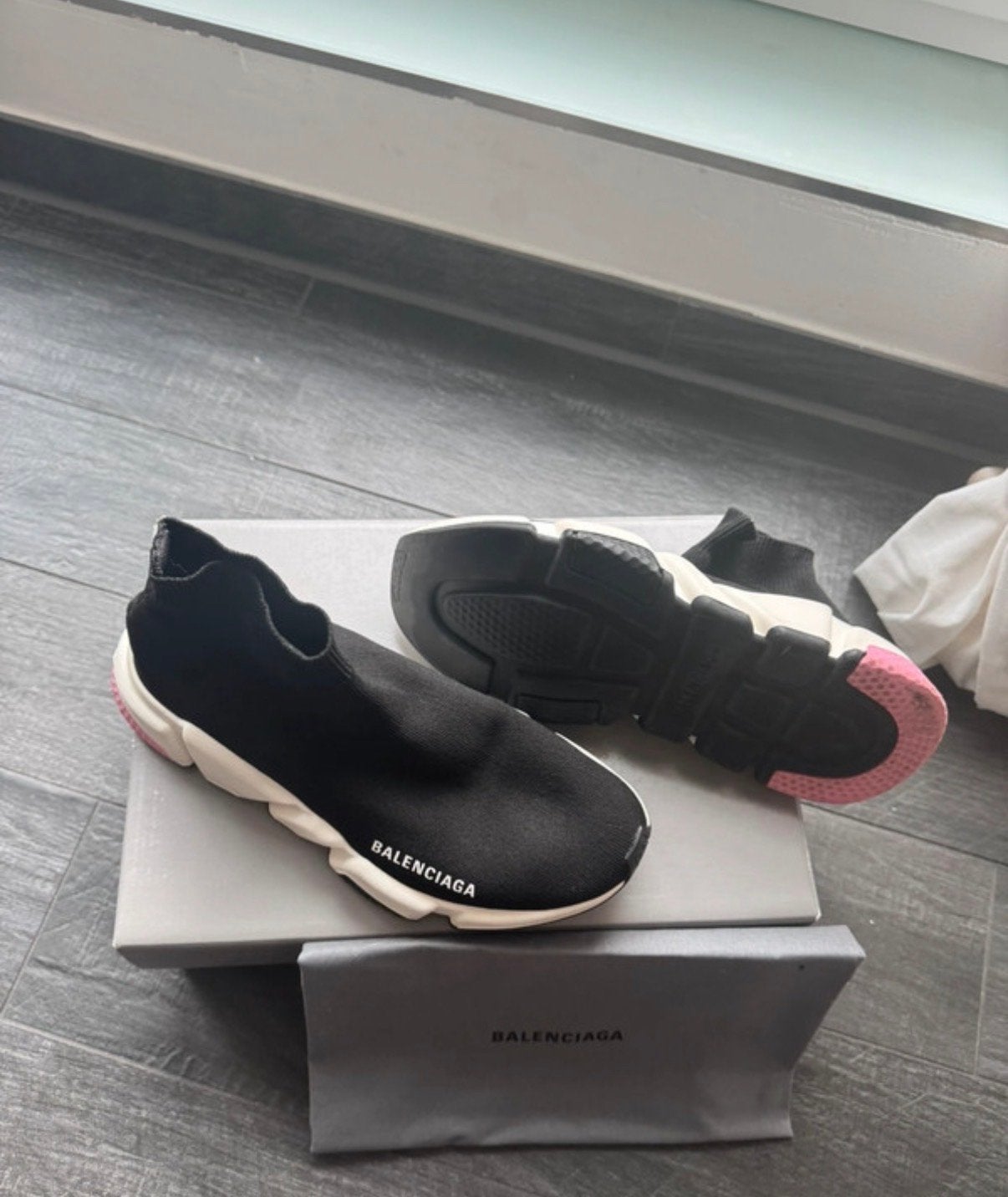 Balenciaga sneakers roze maat 38 met doos en dustbag, Ophalen of Verzenden, Gedragen, Roze, Sneakers of Gympen