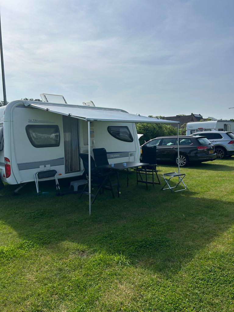 Thule Omnistor 1200 zakluifel 3.50m met spanstang en klemmen, Ophalen of Verzenden, Gebruikt