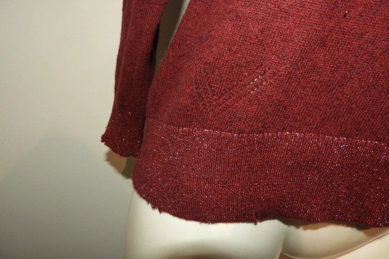 Zadig & Voltaire wijn rode trui sterren op de mouwen S, Zadig & Voltaire, Verzenden, Maat 36 (S), Gedragen