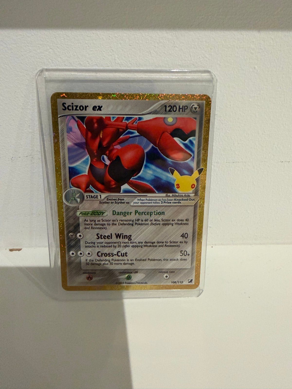 Scizor EX 30th Celebration Pokémon Kaart (108/115), Hobby en Vrije tijd, Ophalen of Verzenden, Zo goed als nieuw, Losse kaart