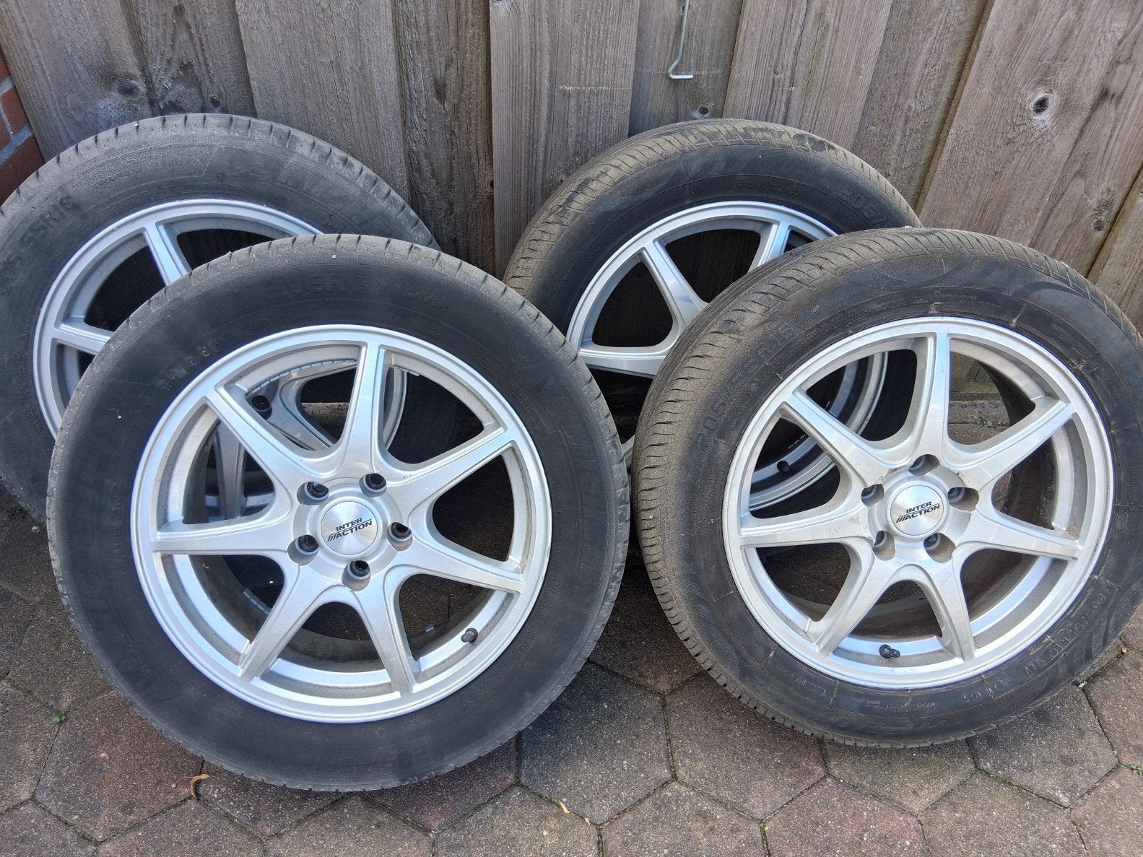 Alu sportvelgen van Ford c max met zomerbanden 205/55/15, Auto-onderdelen, Banden en Velgen, Ophalen, Gebruikt, 15 inch, Banden en Velgen