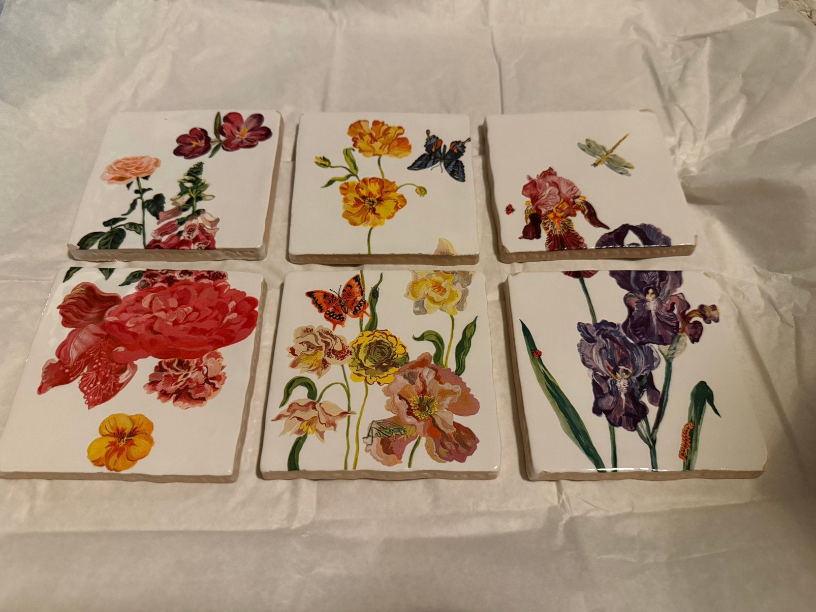 Storytiles wildflower tableau, Antiek en Kunst, Antiek | Wandborden en Tegels, Ophalen