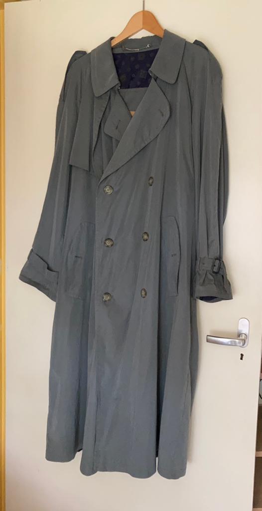 Vintage regenjas maat L, Ophalen of Verzenden, Zo goed als nieuw, Blauw