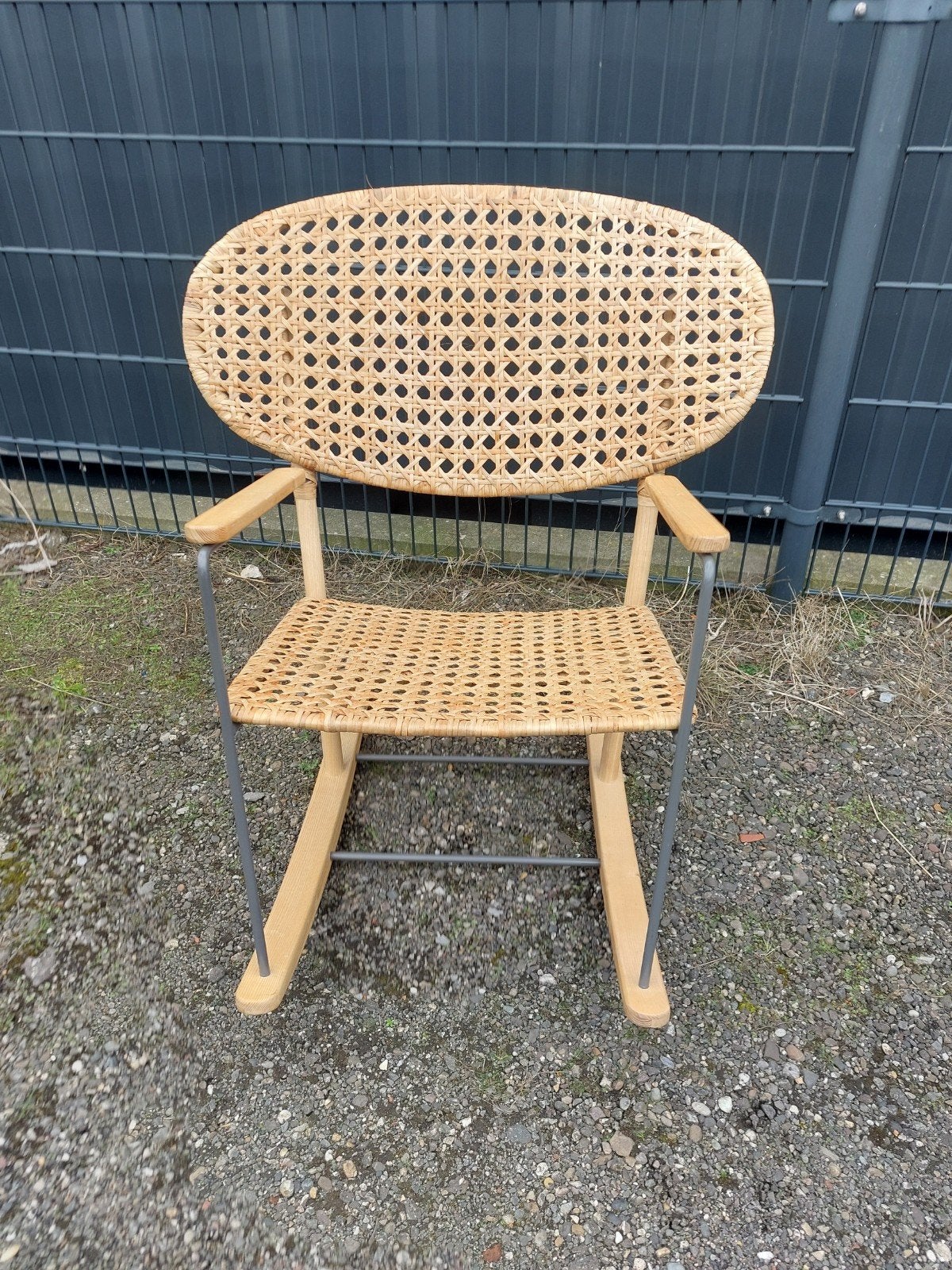 Ikea Rieten Schommelstoel Rotan Gronadal Tuinstoel, Ophalen, Zo goed als nieuw, Bruin, Eén
